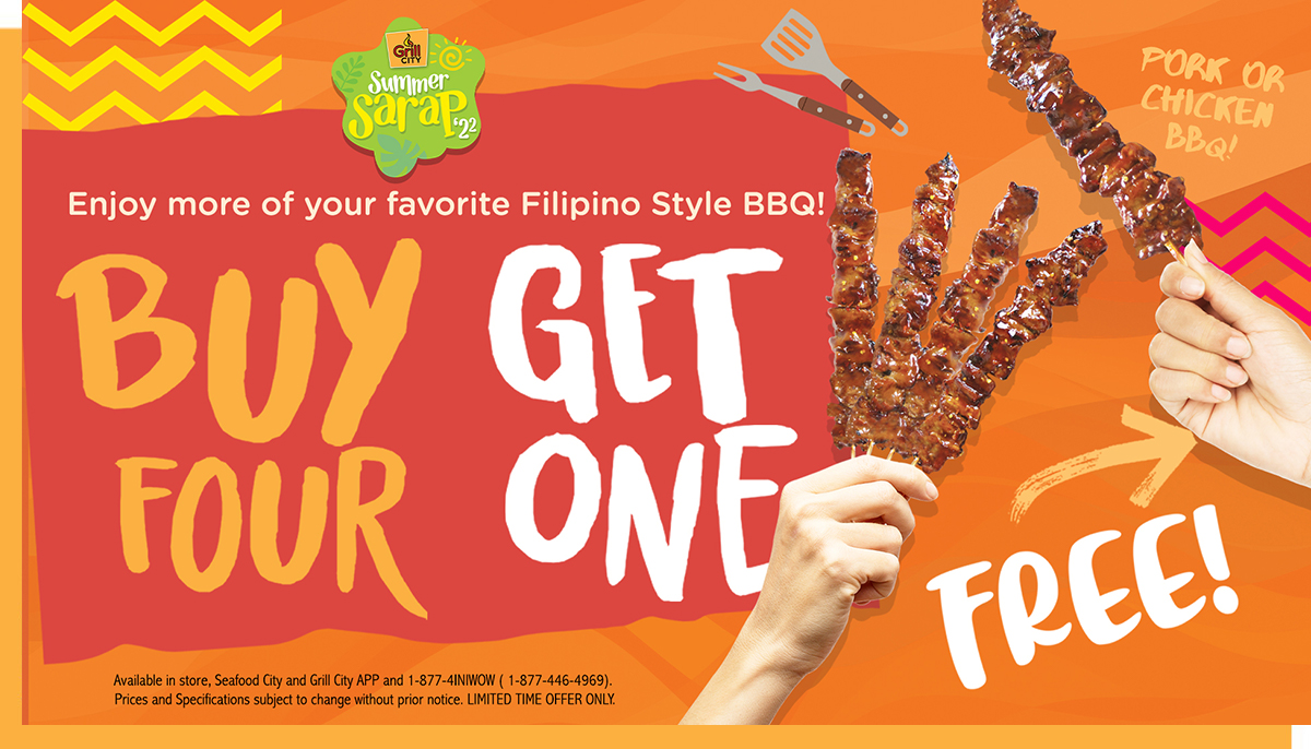 Buy Four Filipino Style BBQ Get One FREE
